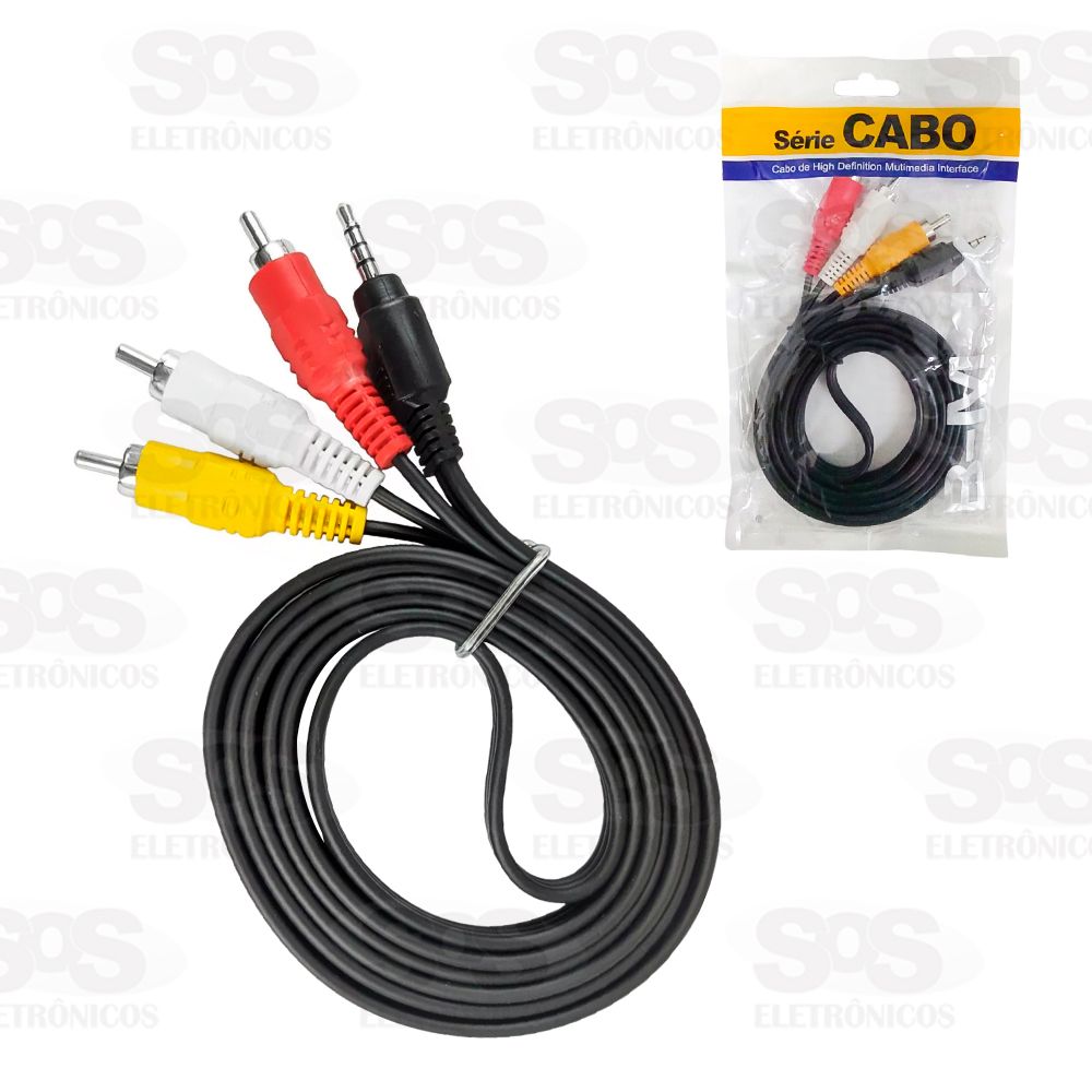 Cabo P2 Para 3RCA 150CM B-Max BM8338