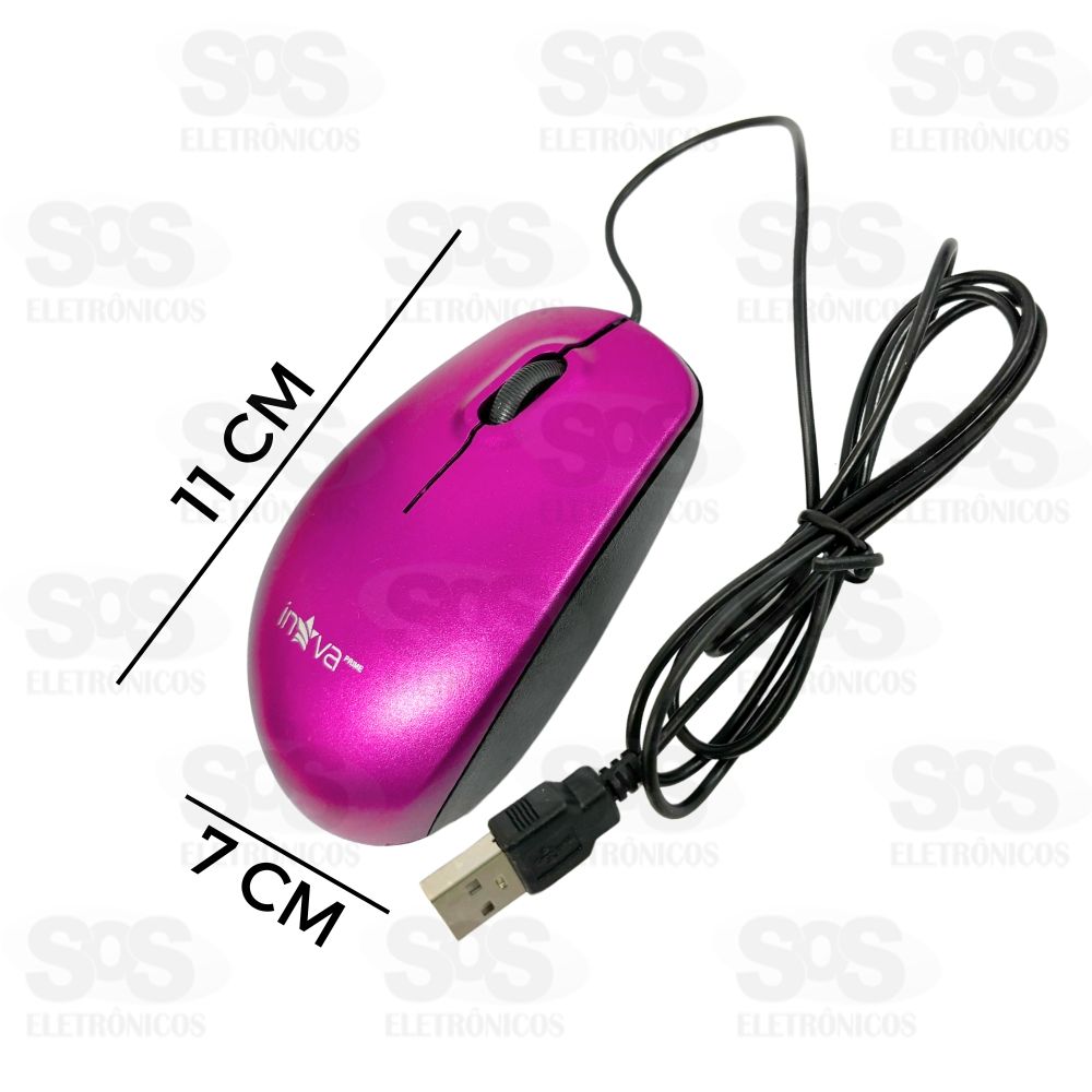 Mouse USB ptico Com Fio 1.2M Inova Prime MOU-20056