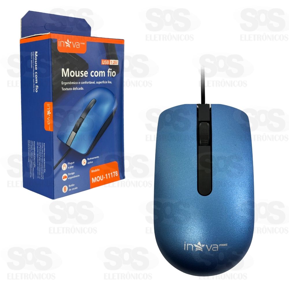 Mouse USB Com Fio 1.2M Inova Prime MOU-11178