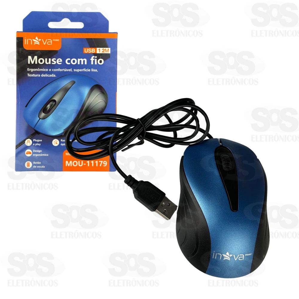 Mouse USB Com Fio 1.2M Inova Prime MOU-11179