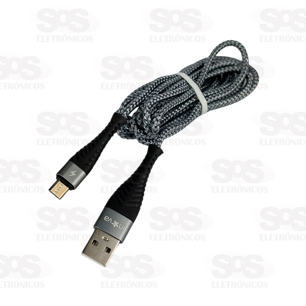 Cabo De Dados 3.4A Micro USB V8 2 Metros Inova Prime CBO-20295