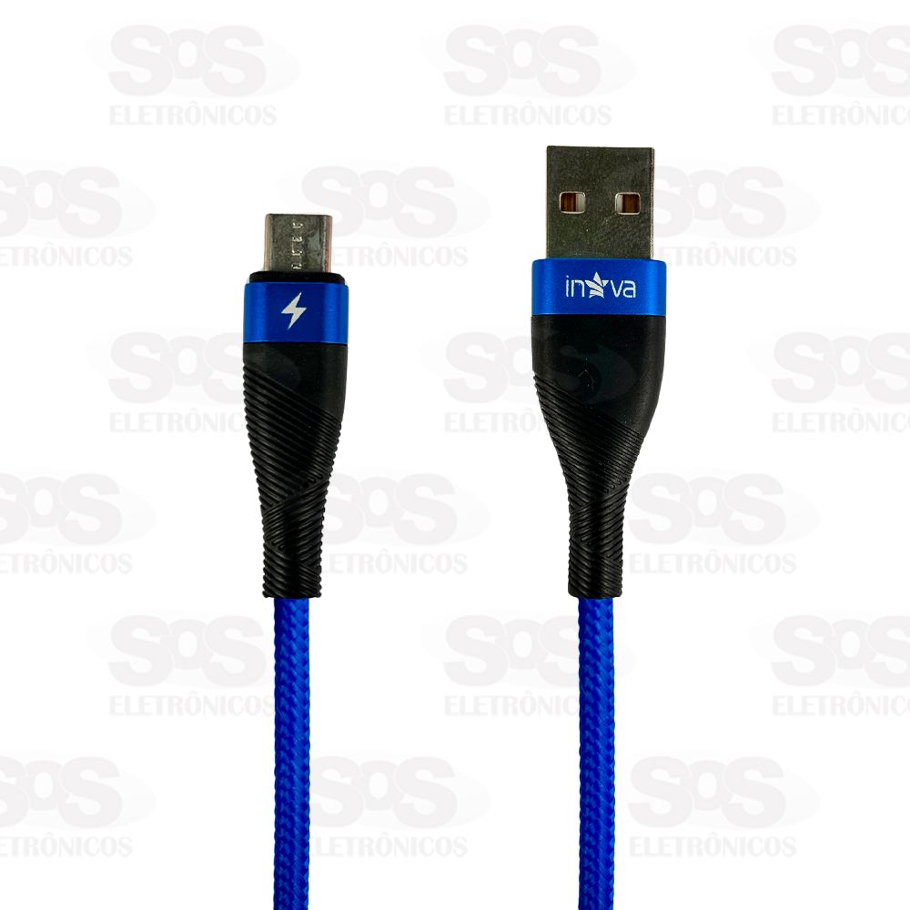 Cabo De Dados 3.4A Micro USB V8 2 Metros Inova CBO-20301