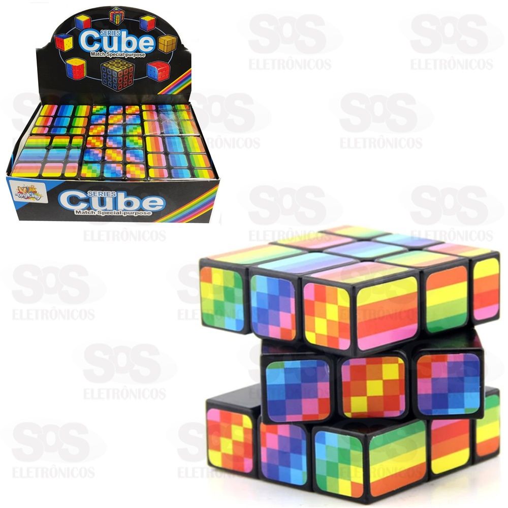 Cubo Mgico 6cm Arco ris caixa com 6 Unidades Toy King TK-4153