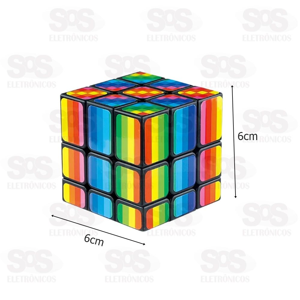 Cubo Mgico 6cm Arco ris caixa com 6 Unidades Toy King TK-4153