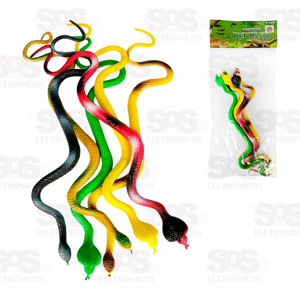 Kit 6 Cobras De Plstico Coloridas Toy King TK-AB4753