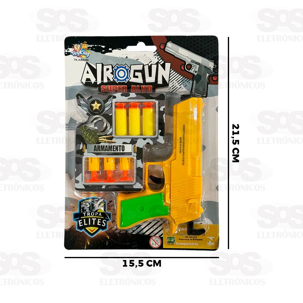 Pistola Air Gun Lana Dardos Toy King TK-AB4260