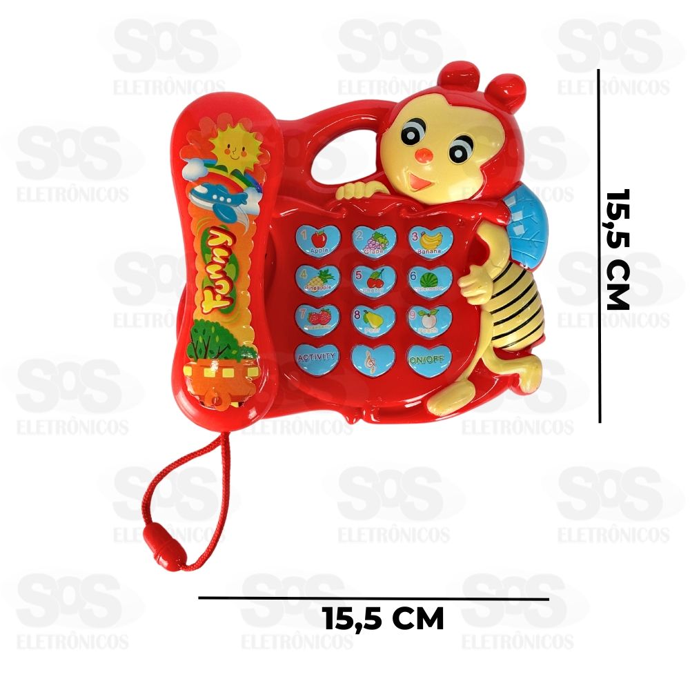 Telefone Infantil Musical Abelhinha Toy King TK-AB3304