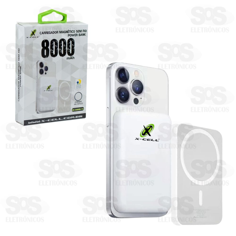 Carga Extra 8000mAh Magntico Por Induo X-Cell XC-BANK-15