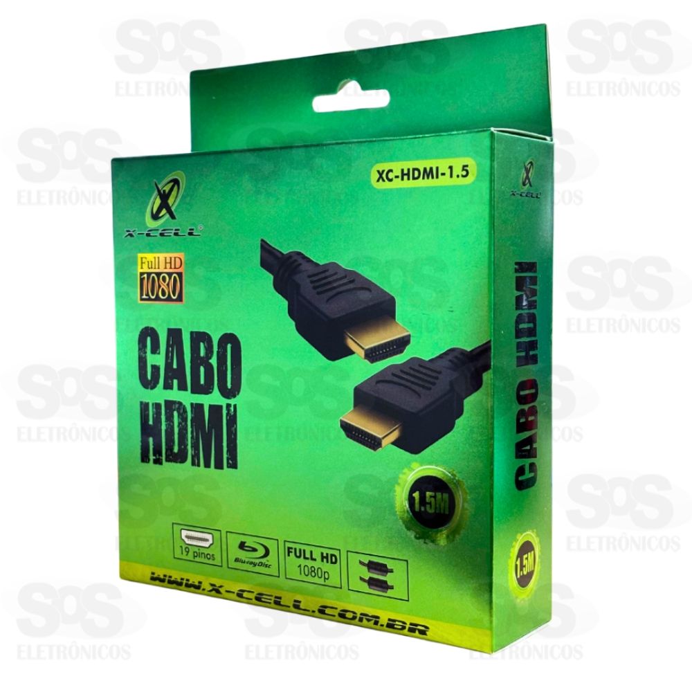 Cabo HDMI 1.5 metros X-cell XC-HDMI-1.5