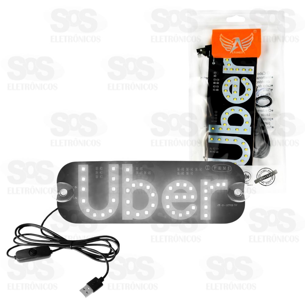 Painel LED Luminoso Uber Branco Altomex