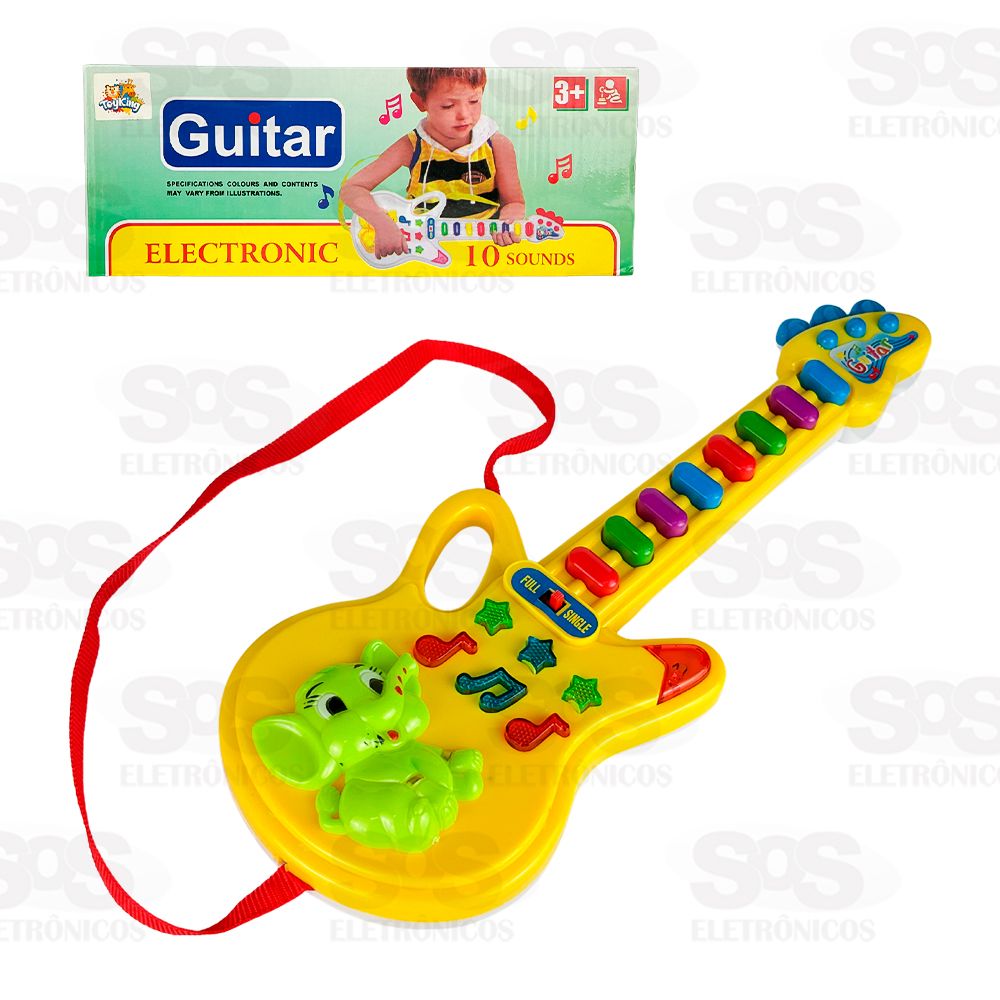 Guitarra Infantil Com Luzes Toy King TK-AB4566
