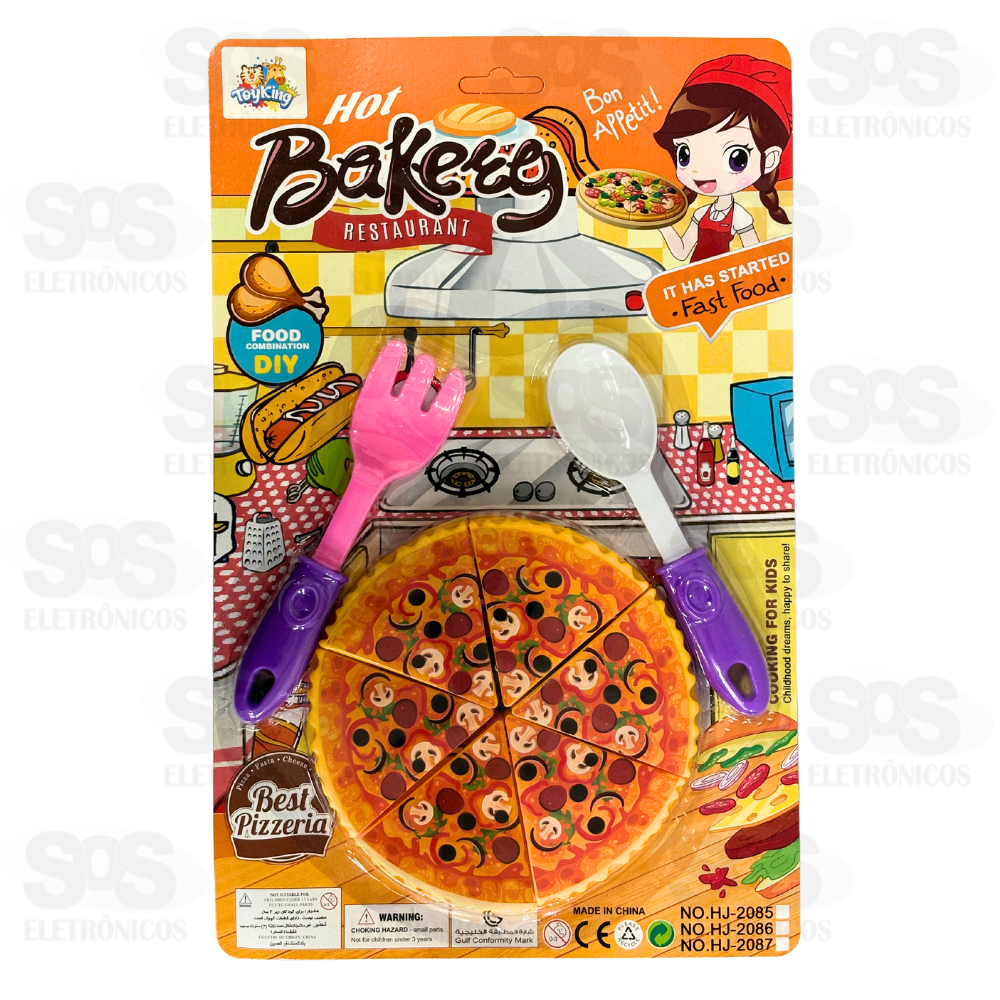 Conjunto Comidinhas Pizza 8 Peas Toy King TK-AB5331