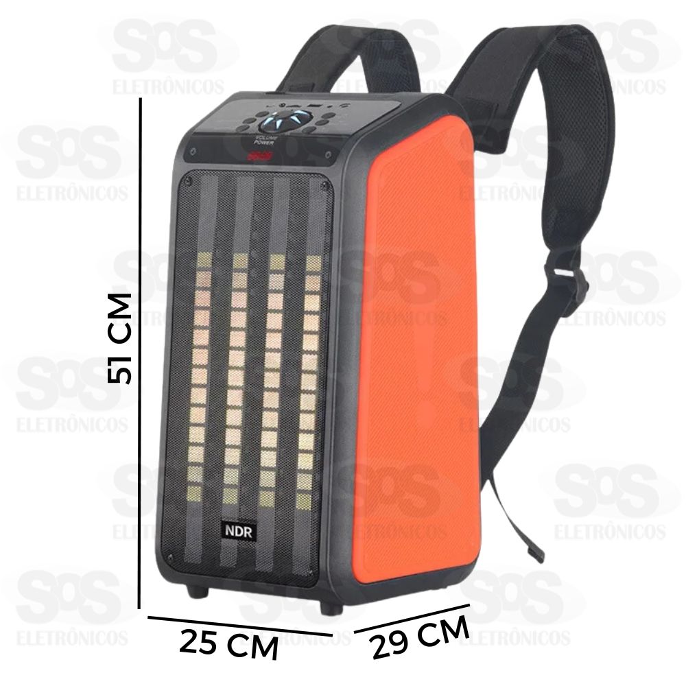 Caixa De Som Mochila Amplificada 300W Karake NDR-Q69