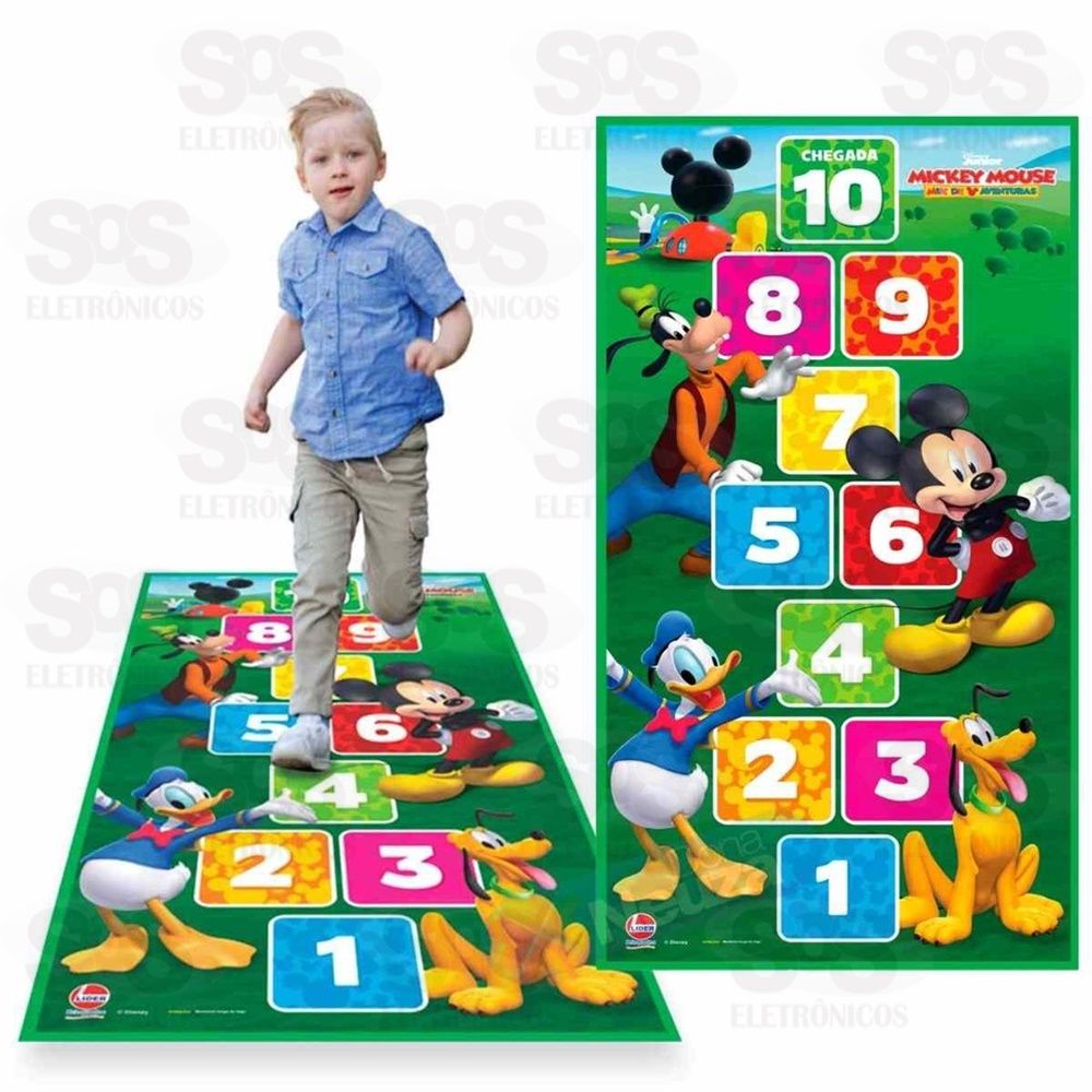 Tapete  Amarelinha Mickey Mouse Lider 402