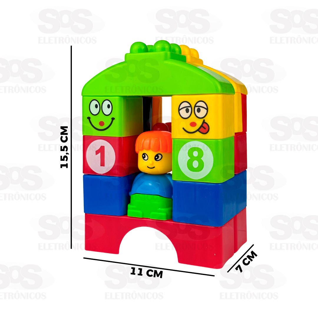 Conjunto Blocos De Montar 18 Peas Toy King TK-2265