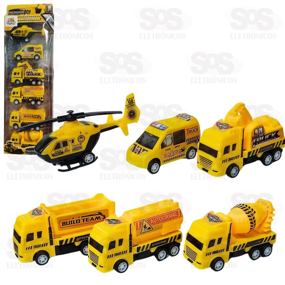 Kit 6 Caminhes Modelos Sortidos a Frico Toy King TK-AB2464