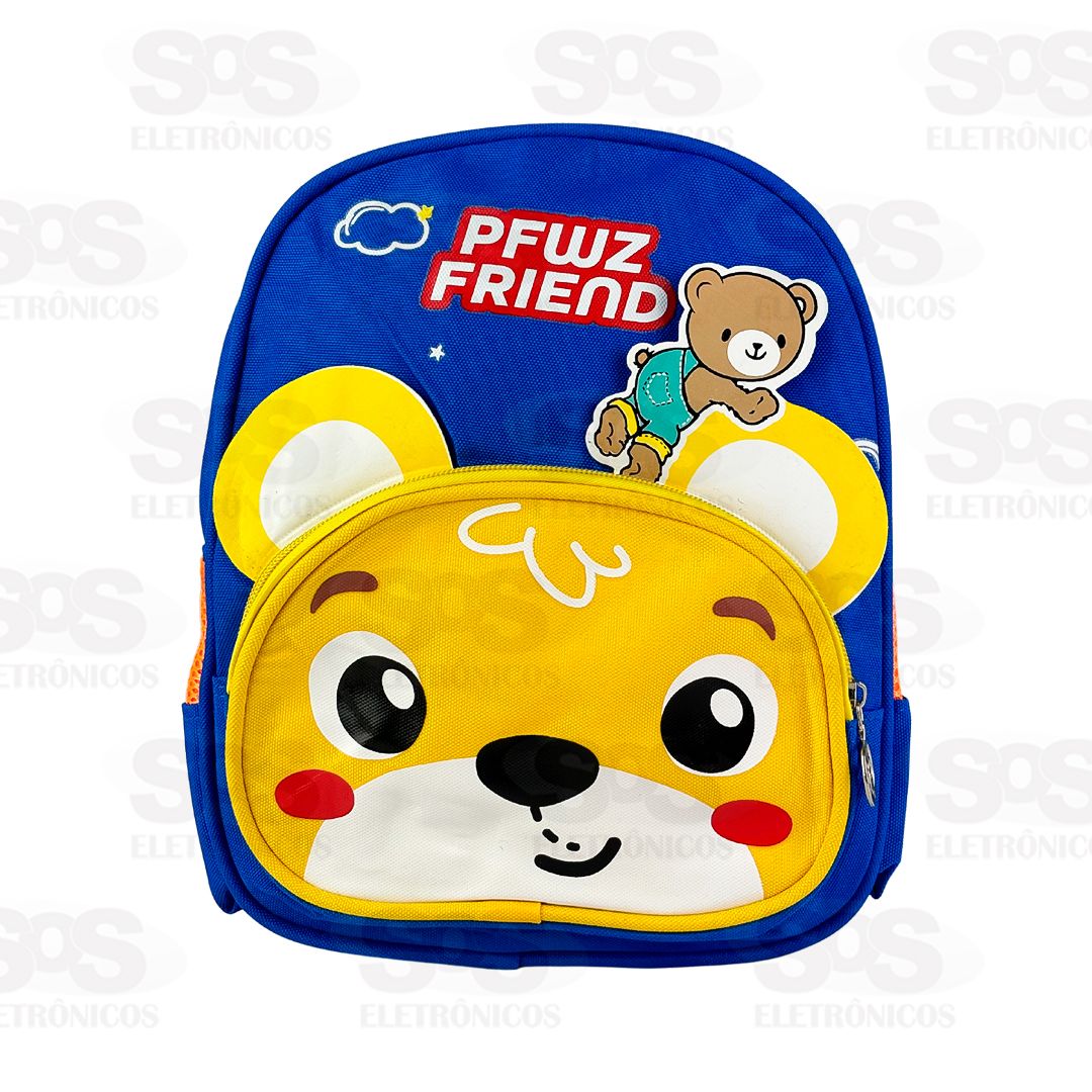 Mochila Pequena Infantil 2 bolsos Ursinho PFWZ Friend HX7190