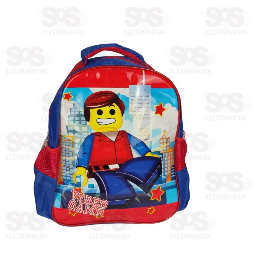 Mochila Mdia Infantil 2 Bolsos Estampas Herois Variadas FUC42