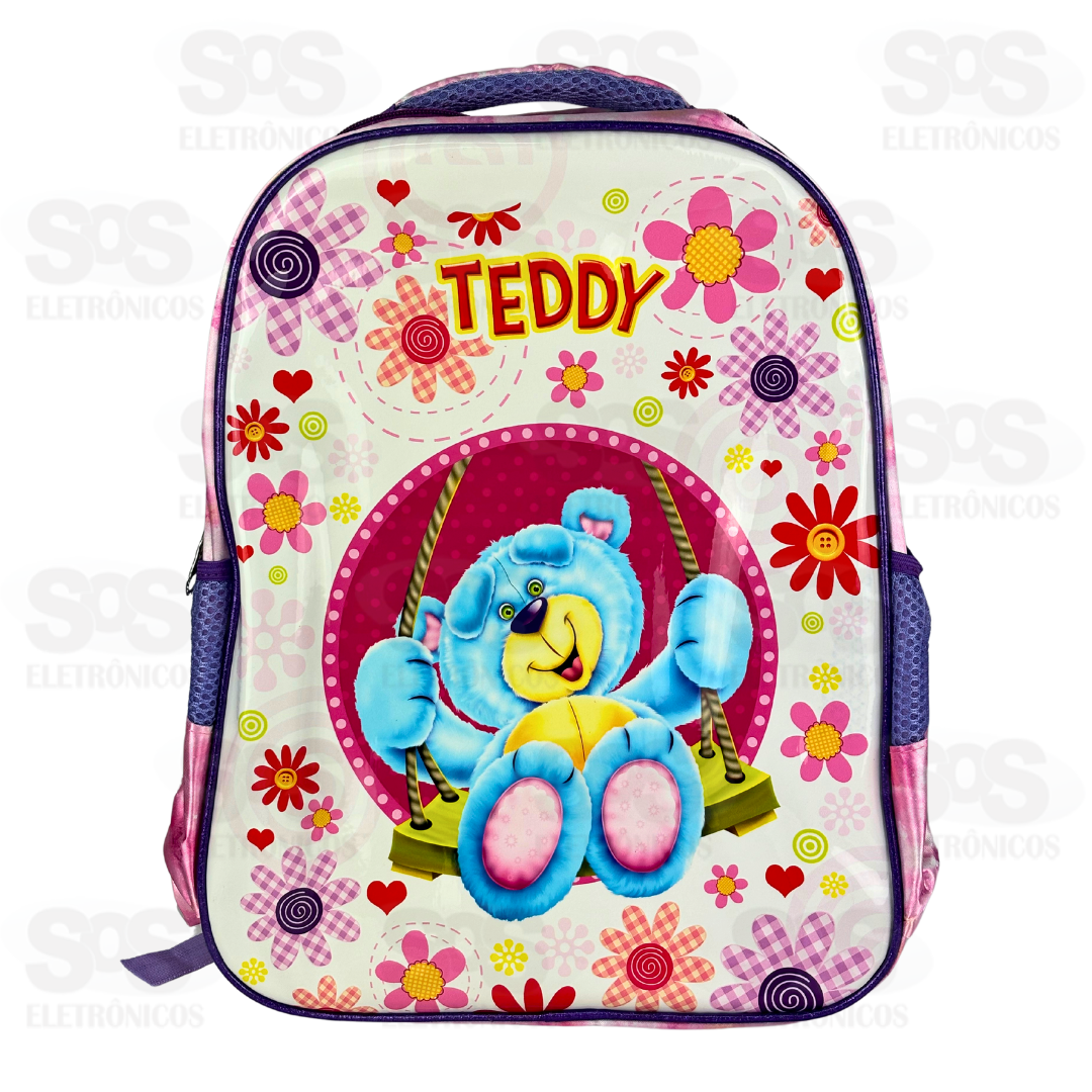 Mochila Grande Infantil 3 Bolsos Estampas Fofinhas Variadas FUC59