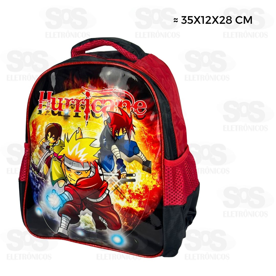 Mochila Mdia Infantil 3 Bolsos Estampas Descoladas Variadas FUC40