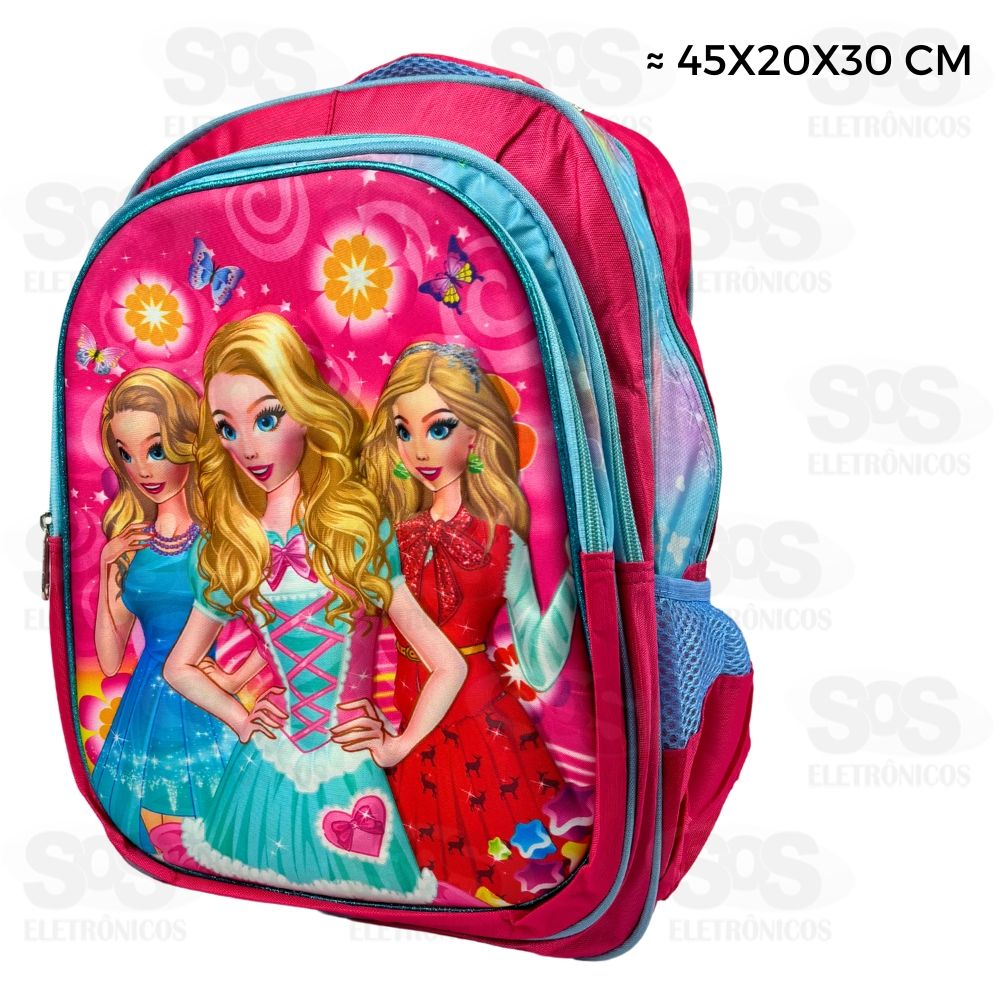 Mochila Grande 3D Alto Relevo 5 Bolsos Estampas Fashion B-D606-16 B-D547-16