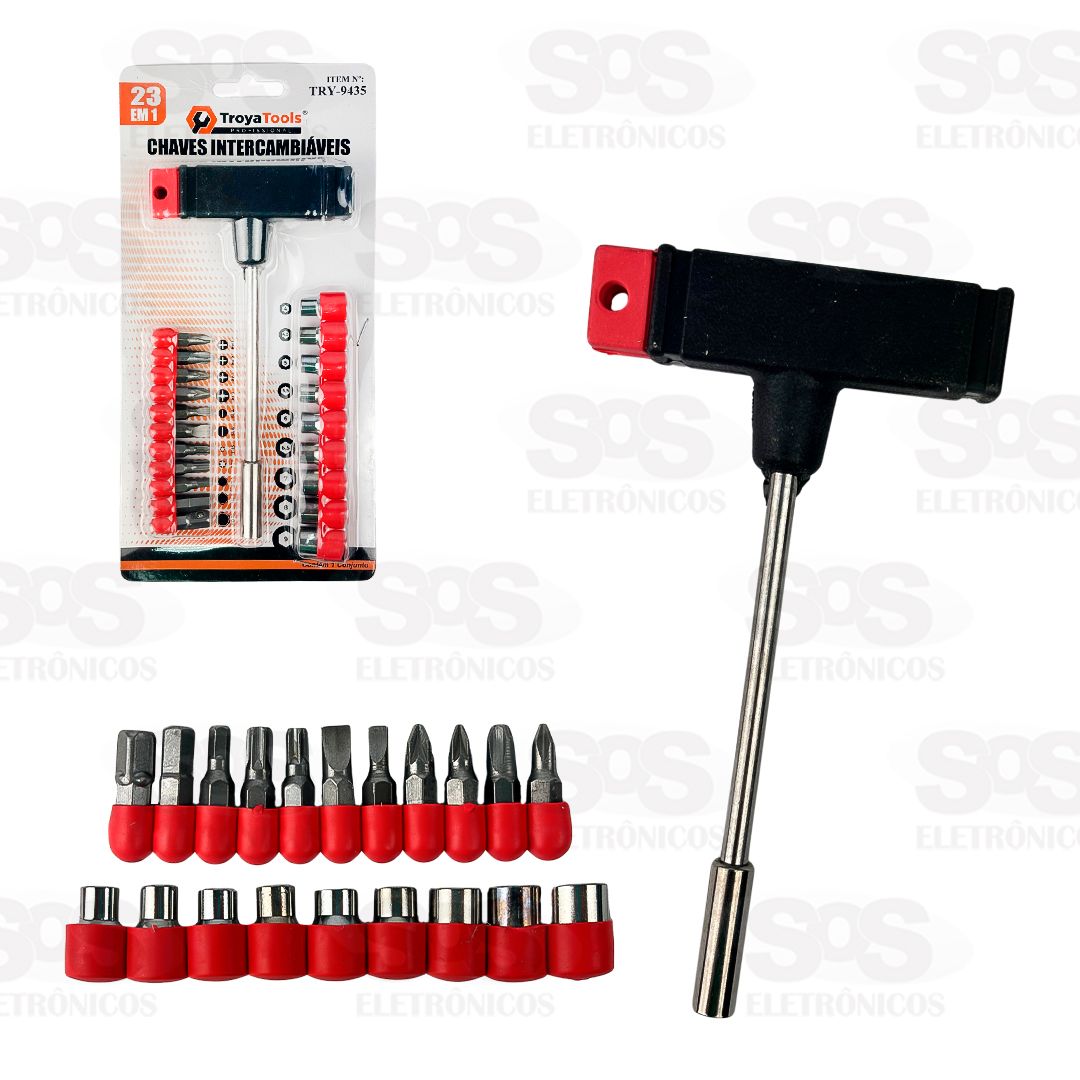 Kit Chaves Intercambiveis 23 Em 1 Troya Tools TRY-9435