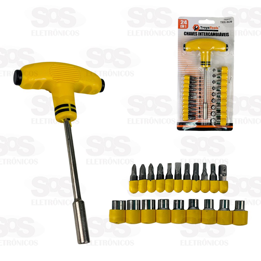 Kit Chaves Intercambiveis 23 Em 1 Troya Tools TRY-9430