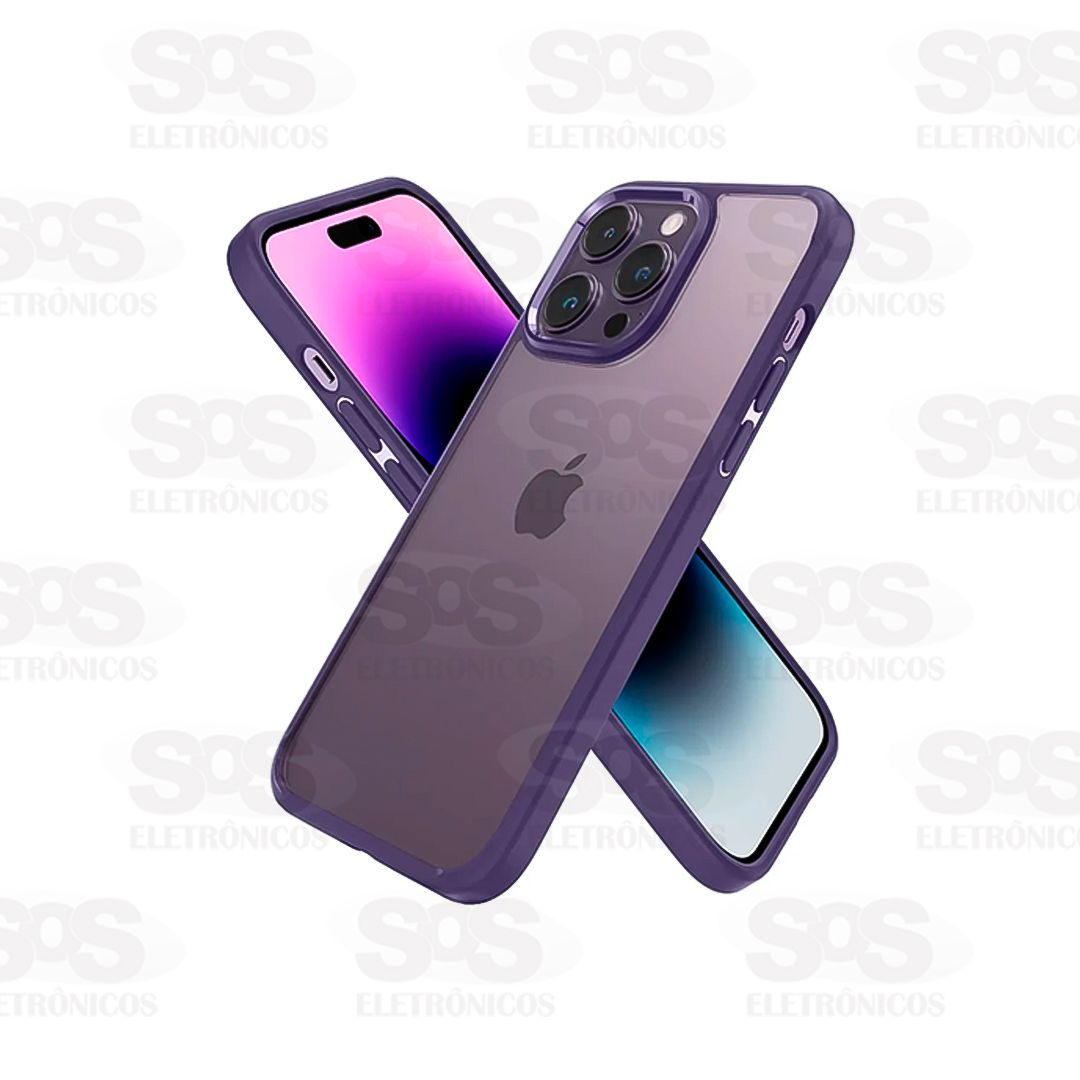 Capa Transparente Com Borda Iphone 15 Cores Sortidas