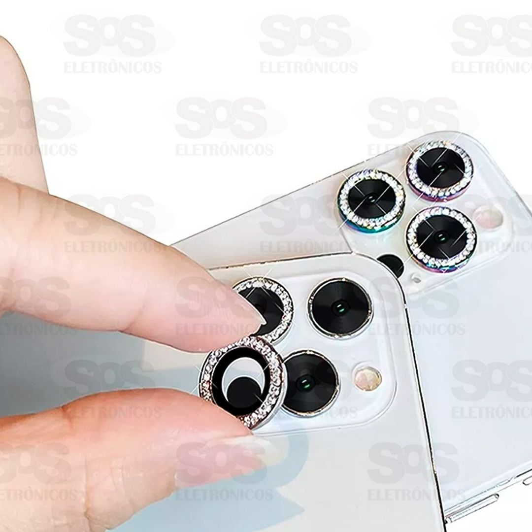 Lente De Cmera Com Strass Diamante Iphone 12 Pro Max