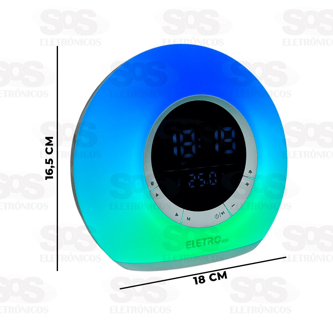 Caixa De Som 10W Com Painel Digital Eletromex EL-1017