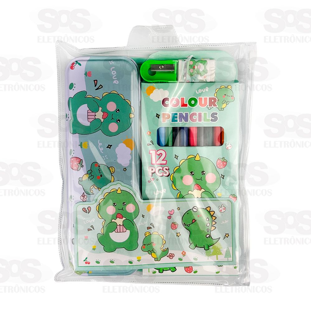 Kit Escolar 16 Peas Com Livreto e Estojo Polibrinq SCB16