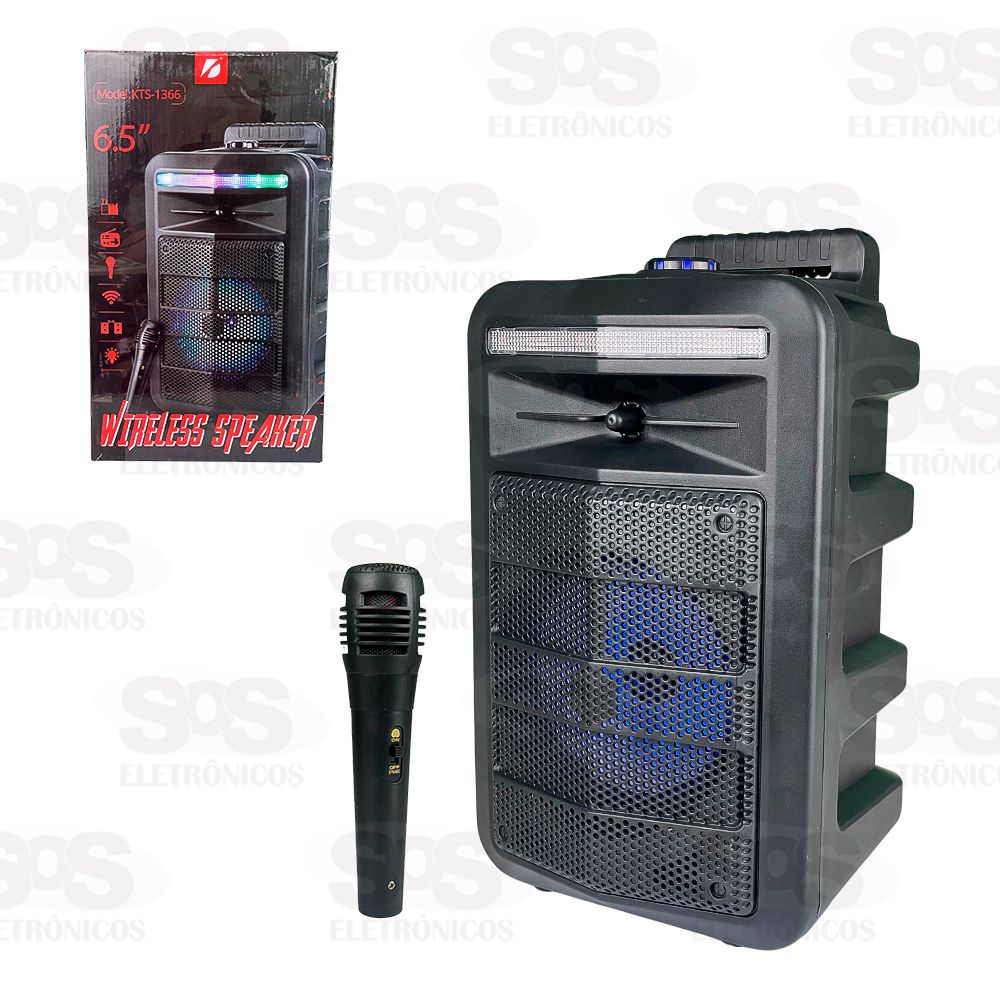Caixa De Som 20W Com Microfone KTS-1366