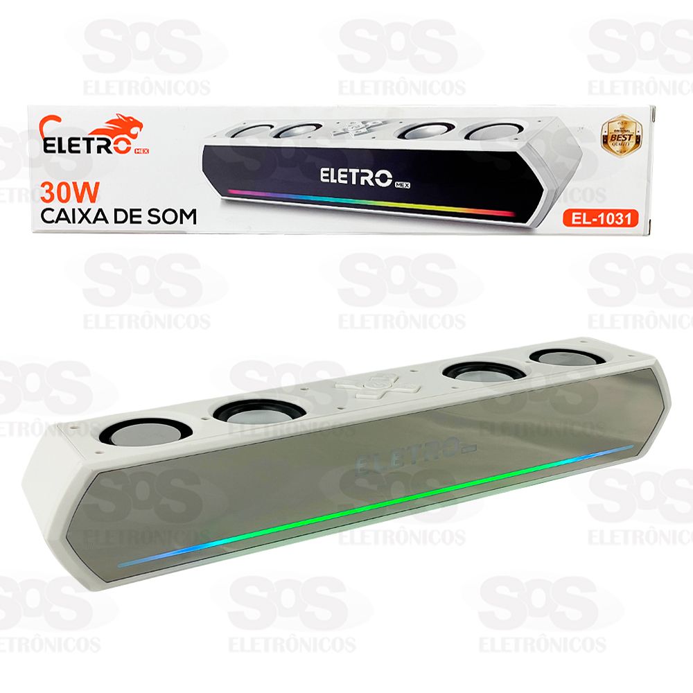 Caixa De Som Espelhada 30W Bluetooth Eletromex EL-1031
