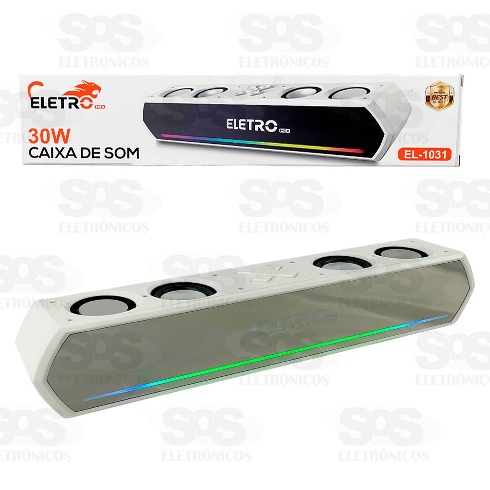 Caixa De Som Espelhada 30W Eletromex EL-1031