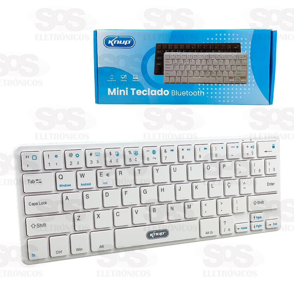 Mini Teclado Sem Fio Bluetooth Knup KP-TE109