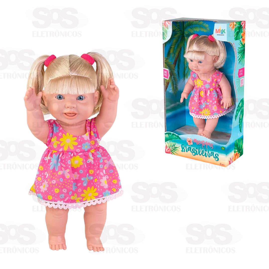 Boneca Meninas Brasileiras Loira 33CM Milk 640