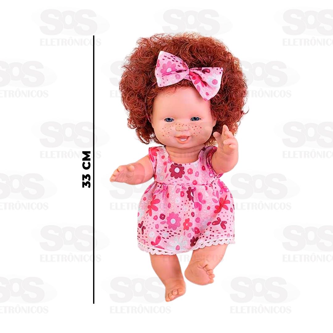 Boneca Meninas Brasileiras Ruiva 33CM Milk 641