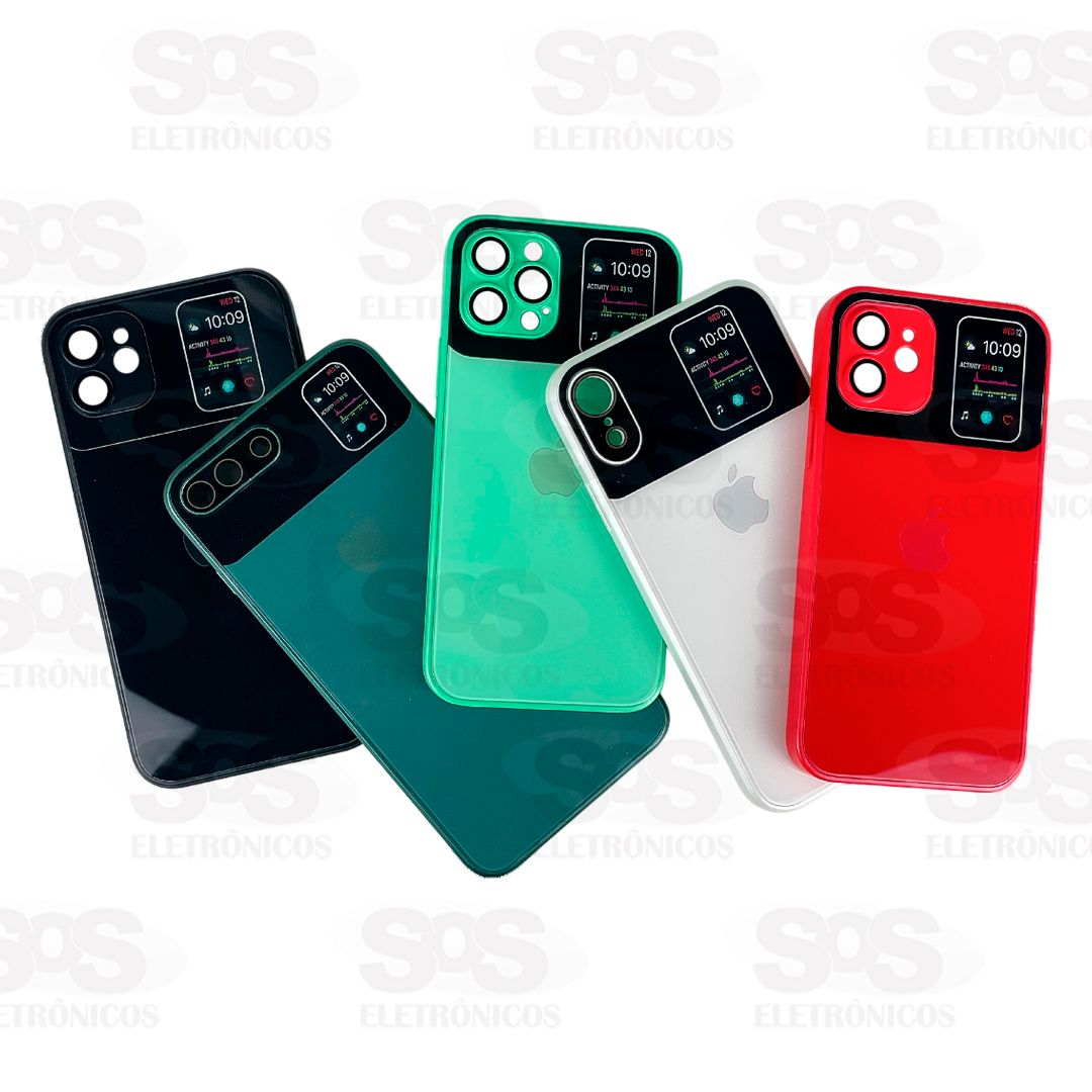 Capa De Vidro Borda Macia Cores Variadas Iphone 14 Pro Max