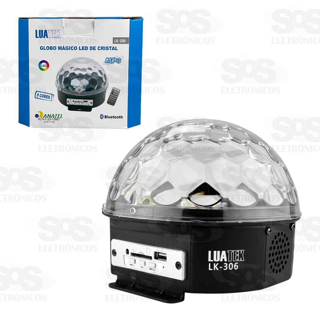 Luminria Globo de LED com USB /SD e Controle Remoto Luatek LK-306