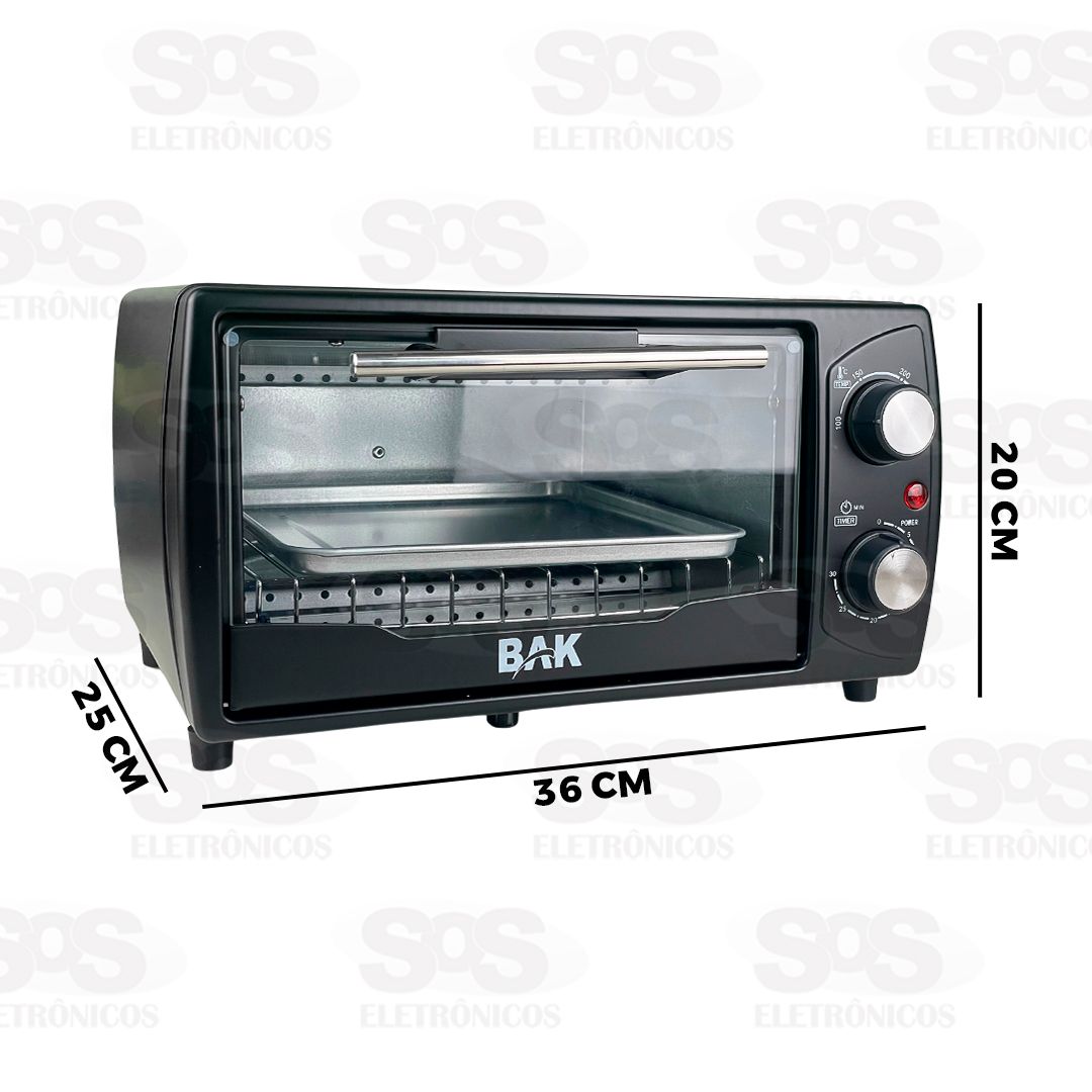 Forno Eltrico Com Timer 10 Litros Bak BK-FE10L-110