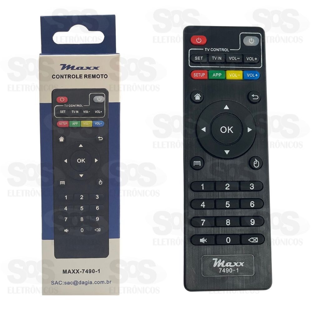 Controle Remoto TV Box Maxx 7490-1