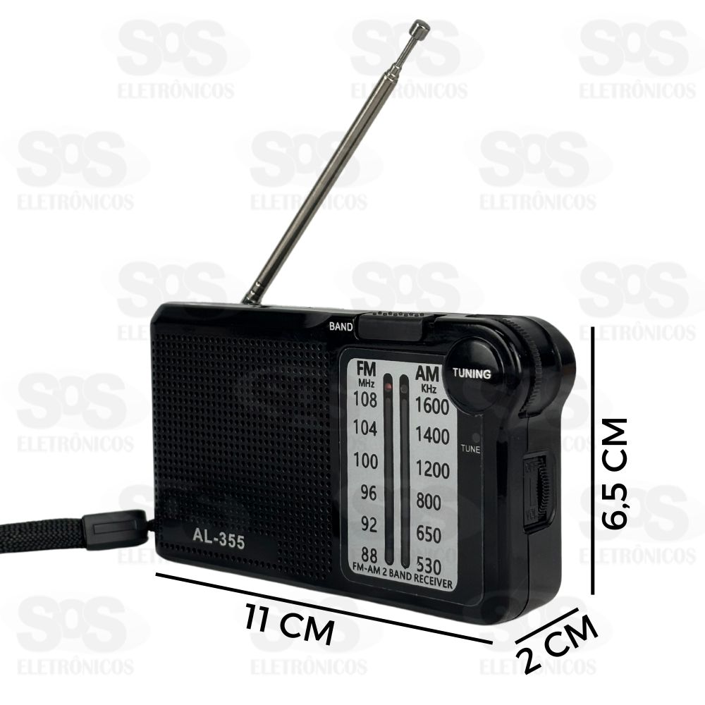 Mini Rdio De Bolso FM/AM 2 Bandas Retr Altomex AL-355