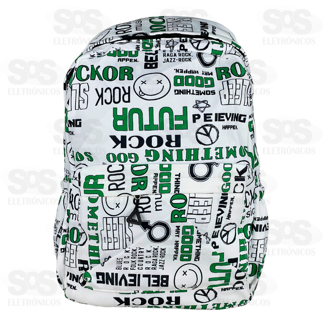 Mochila Universitria 4 Bolsos Estampas Variadas AL-C-888-45