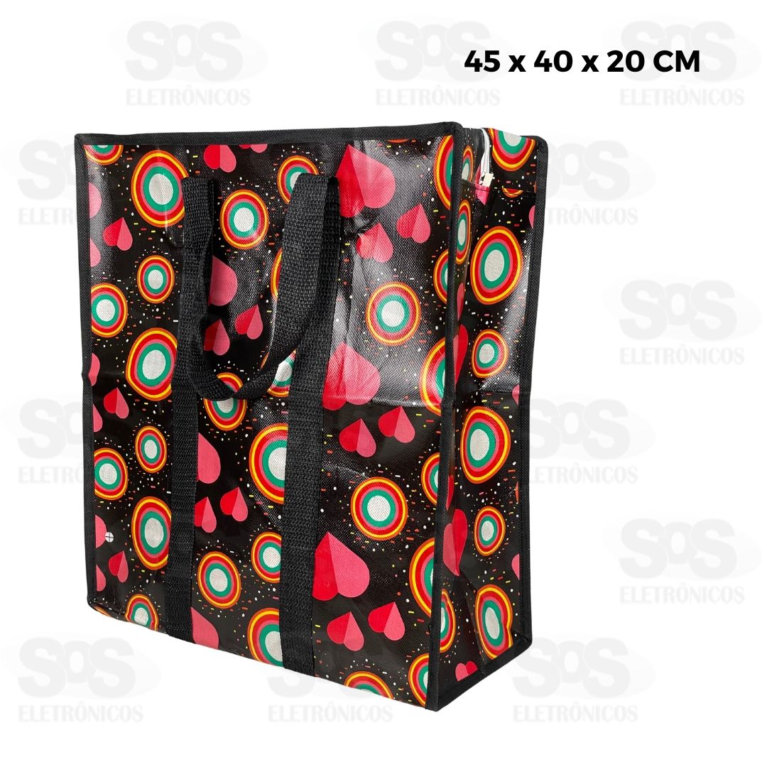 Sacola de Nylon Com Zper 45x40x20CM Altomex HZ-07-0008