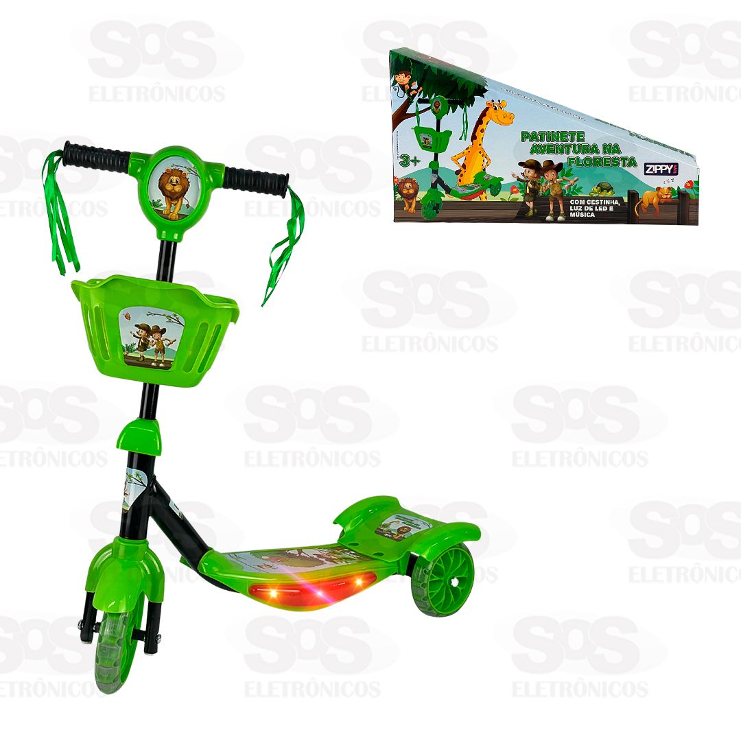 Patinete Divertido 3 Rodas Aventura na Floresta Zippy Toys PN2216