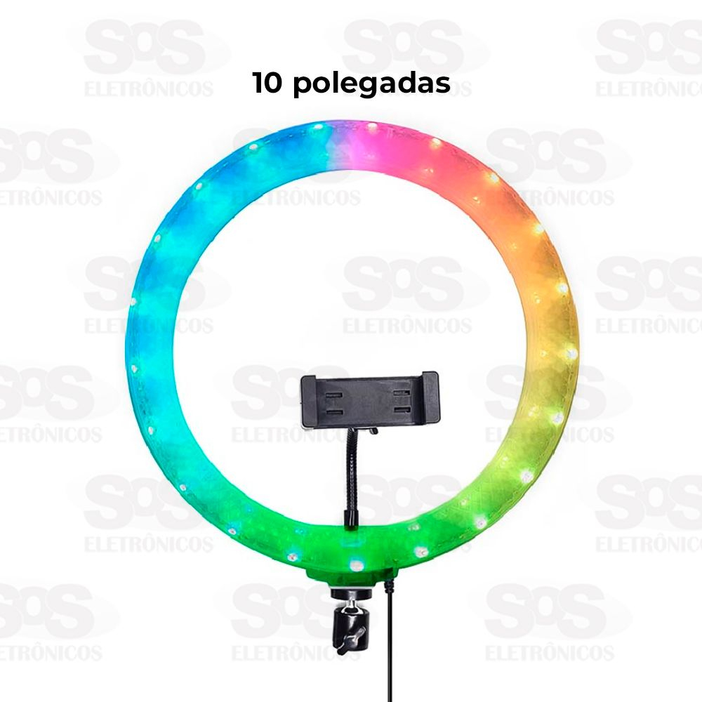 Iluminador Ring Light RGB 10 Polegadas Com Trip 210 cm Xtrad 3D-26
