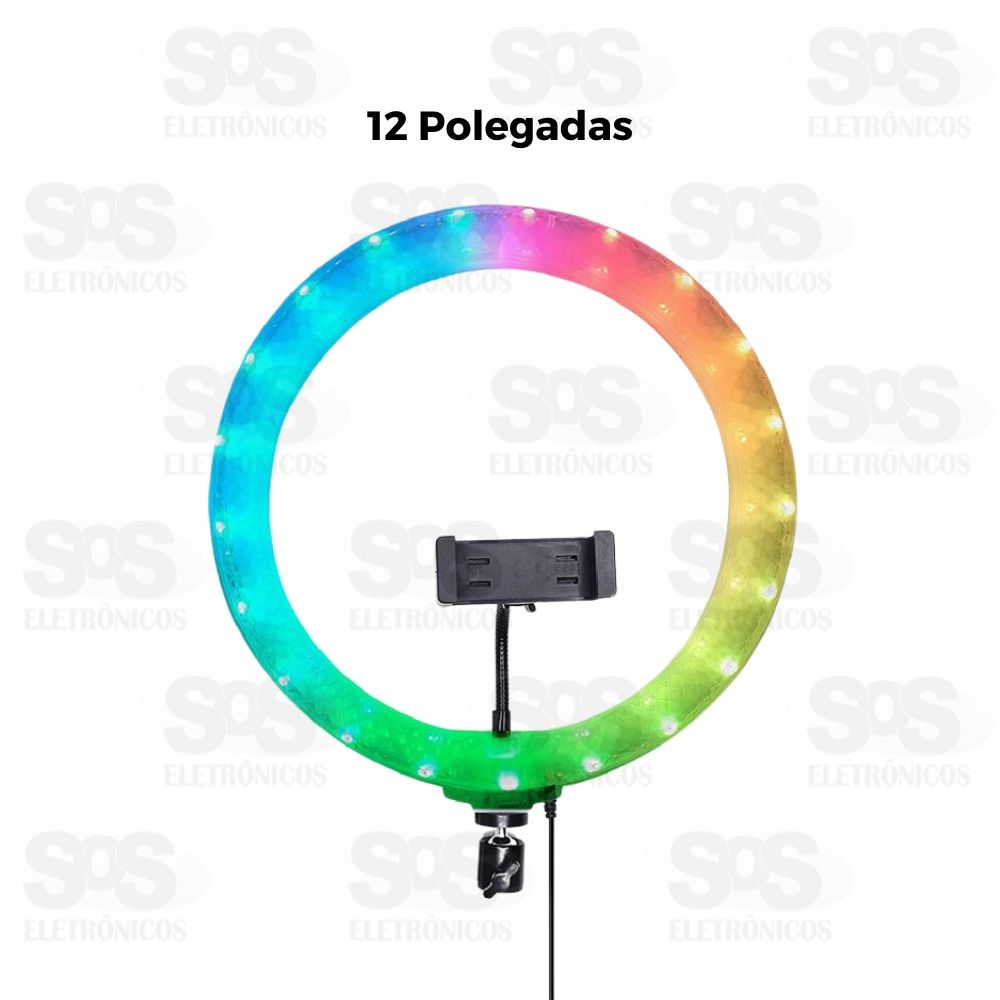 Iluminador Ring Light RGB 12 Polegadas Com Trip 210 cm Xtrad 3D-30