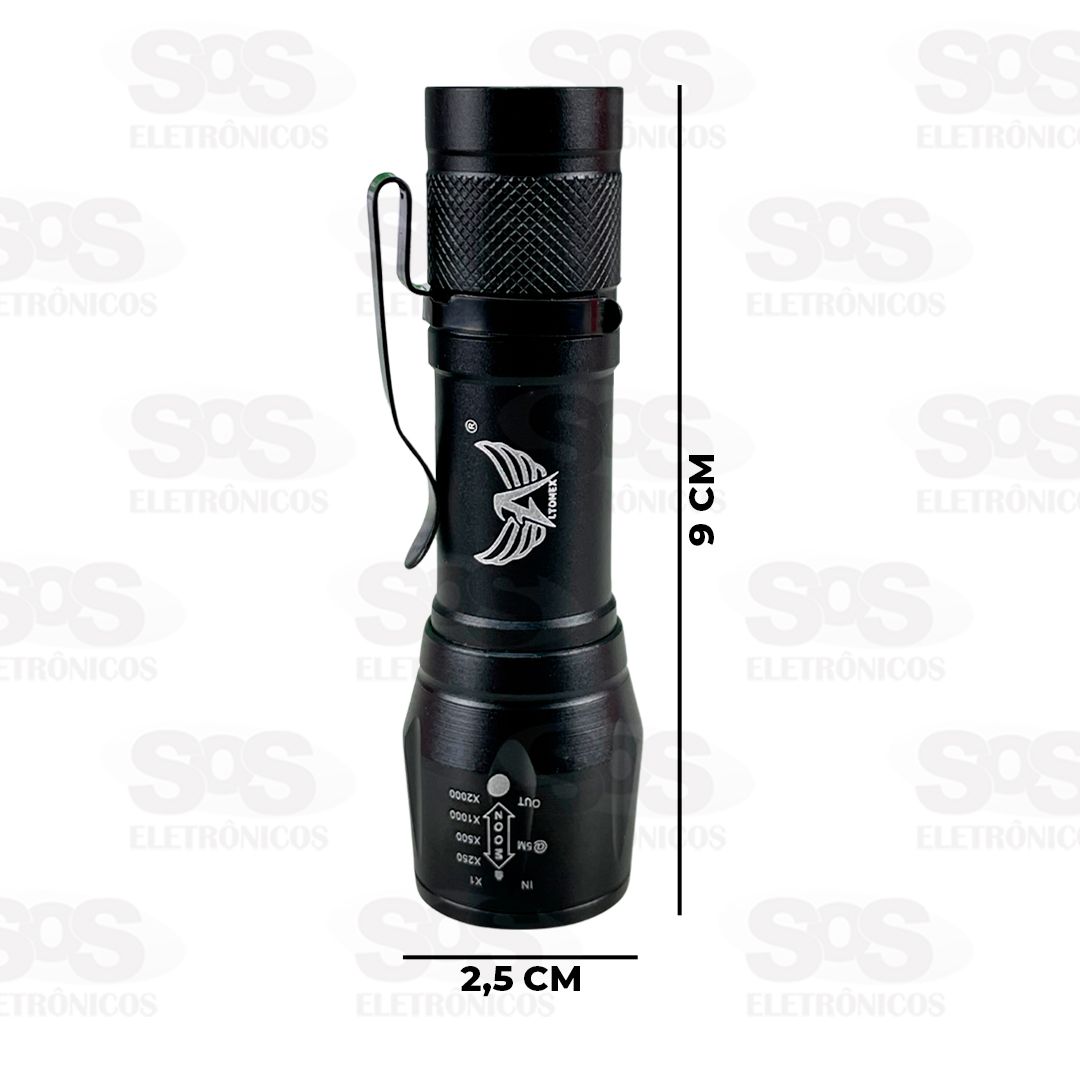 Mini Lanterna de LED COB 3 Modos Alumnio Altomex AL-B1917
