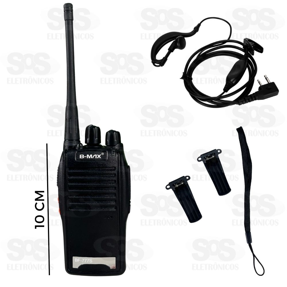 Kit Walk Talk 2 Rdios Comunicador Completo B-Max BF-777S