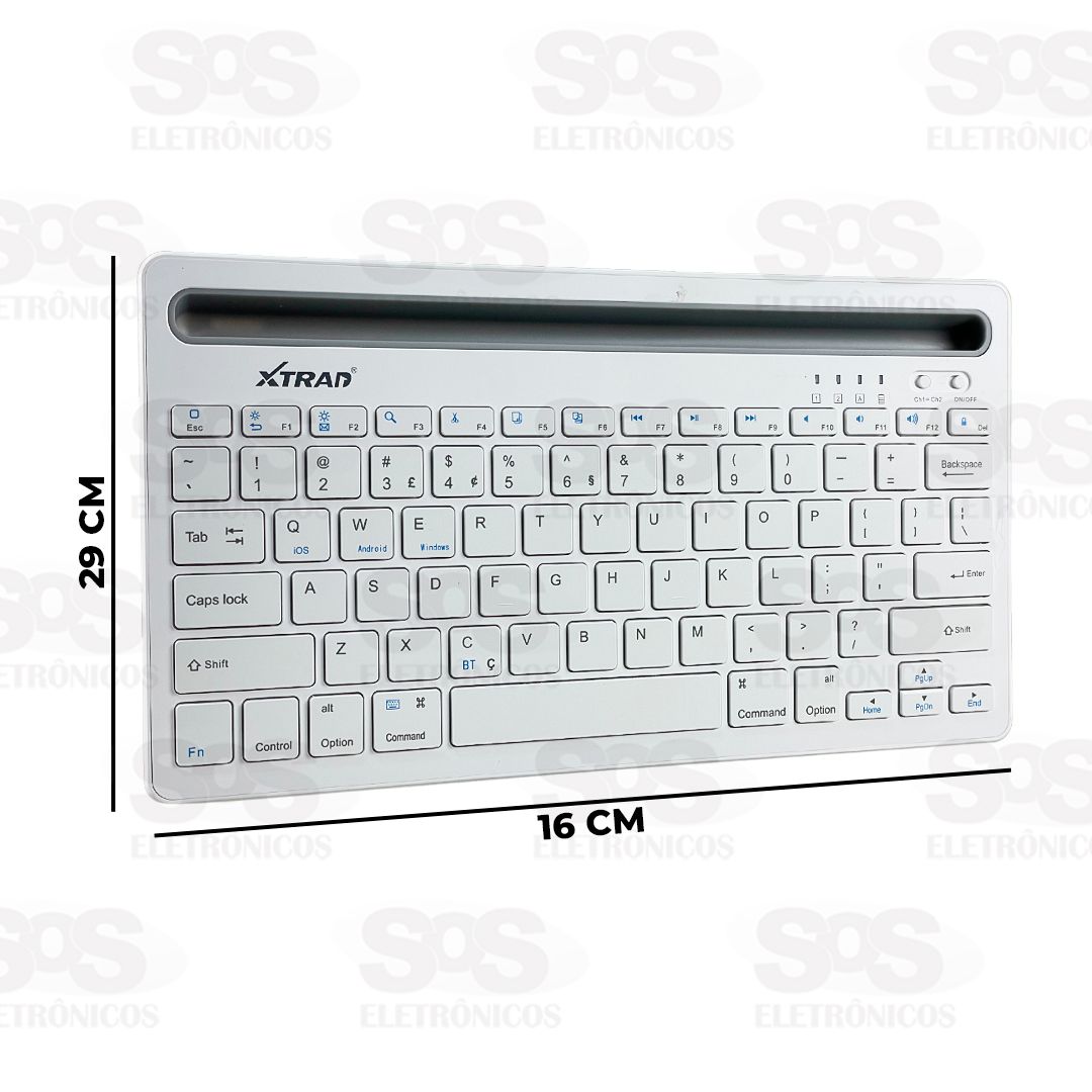 Teclado Ultra Fino Sem Fio Dual Connect Xtrad HK8890